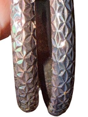 .925 Textured Hoop Earrings - dipped
